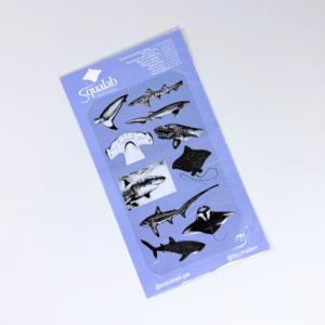 Lámina de stickers a prueba de agua - Tiburones y rayas